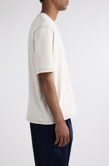 Ami Signature Logo Embroidered Cotton T-Shirt