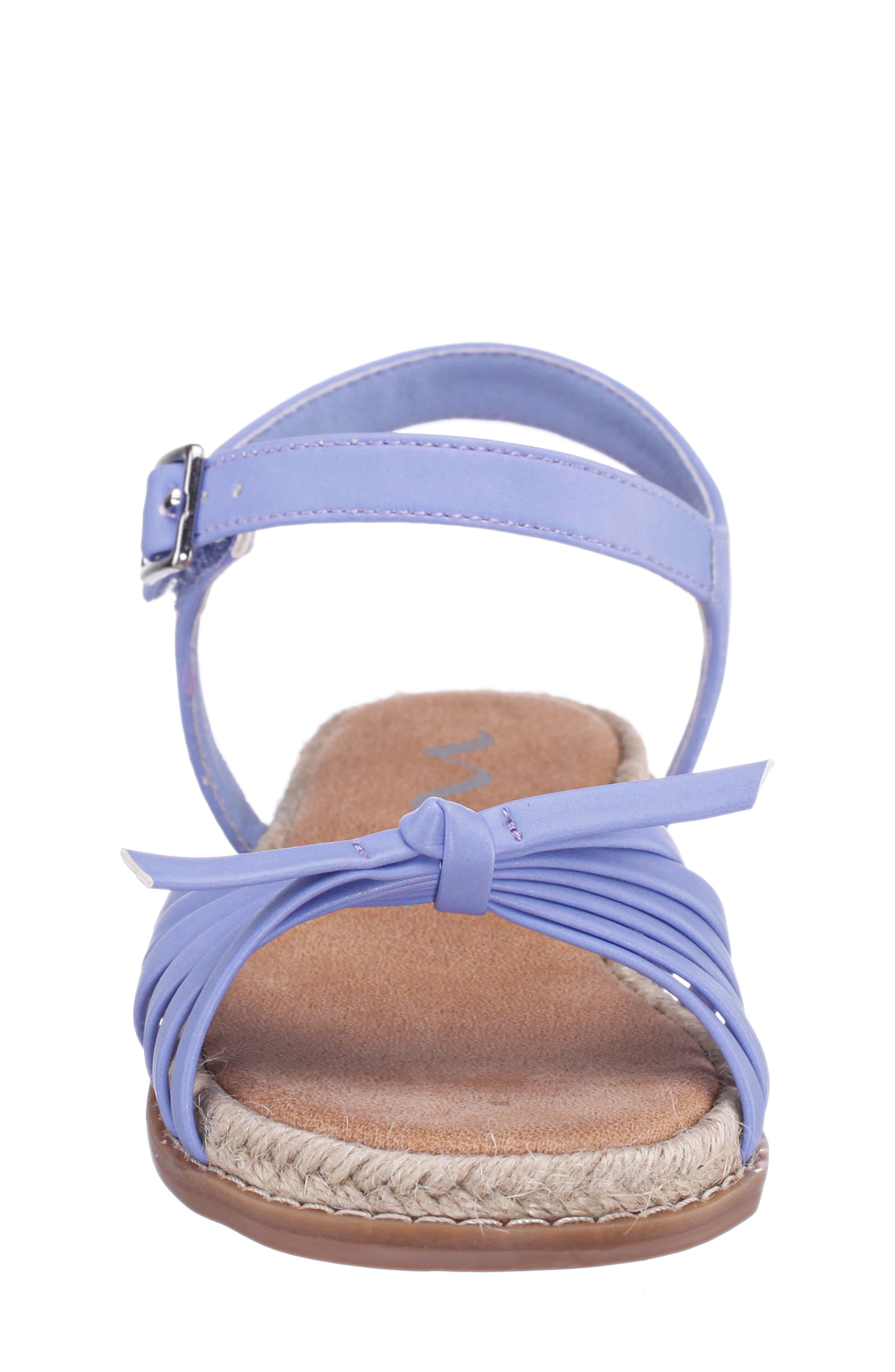 Kids' Alisia Espradille Ankle Strap Sandal, Alternate, color, BLUE SMOOTH