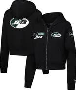PRO STANDARD Women's Pro Standard Black New York Jets Split Logo Full-Zip Hoodie