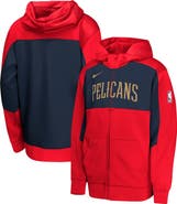 Nike Youth Nike Red/Navy New Orleans Pelicans Authentic On-Court Showtime Performance Full-Zip Hoodie
