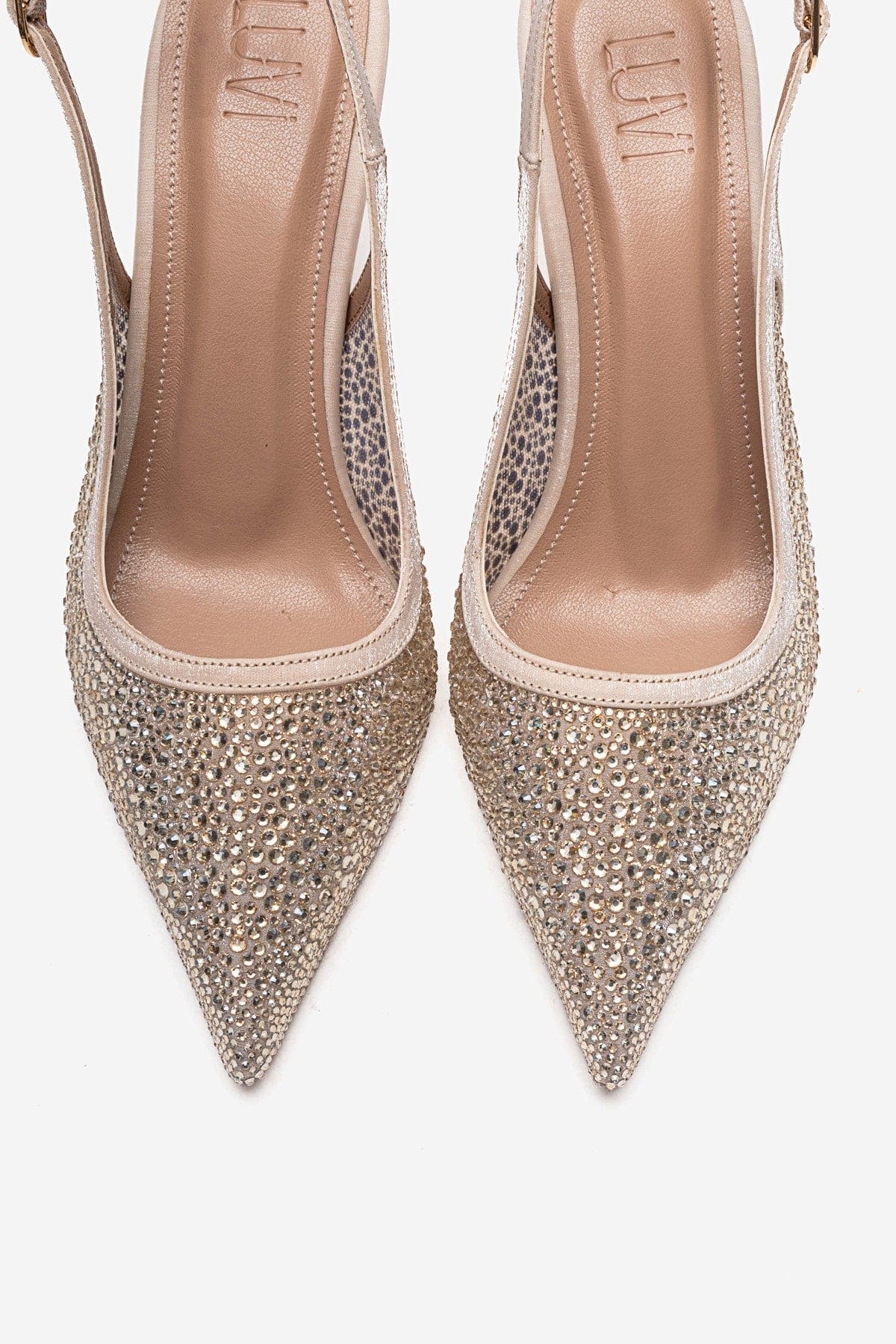 Prologue Shoes Frea Slingback Stiletto Pump, Alternate, color, Nude