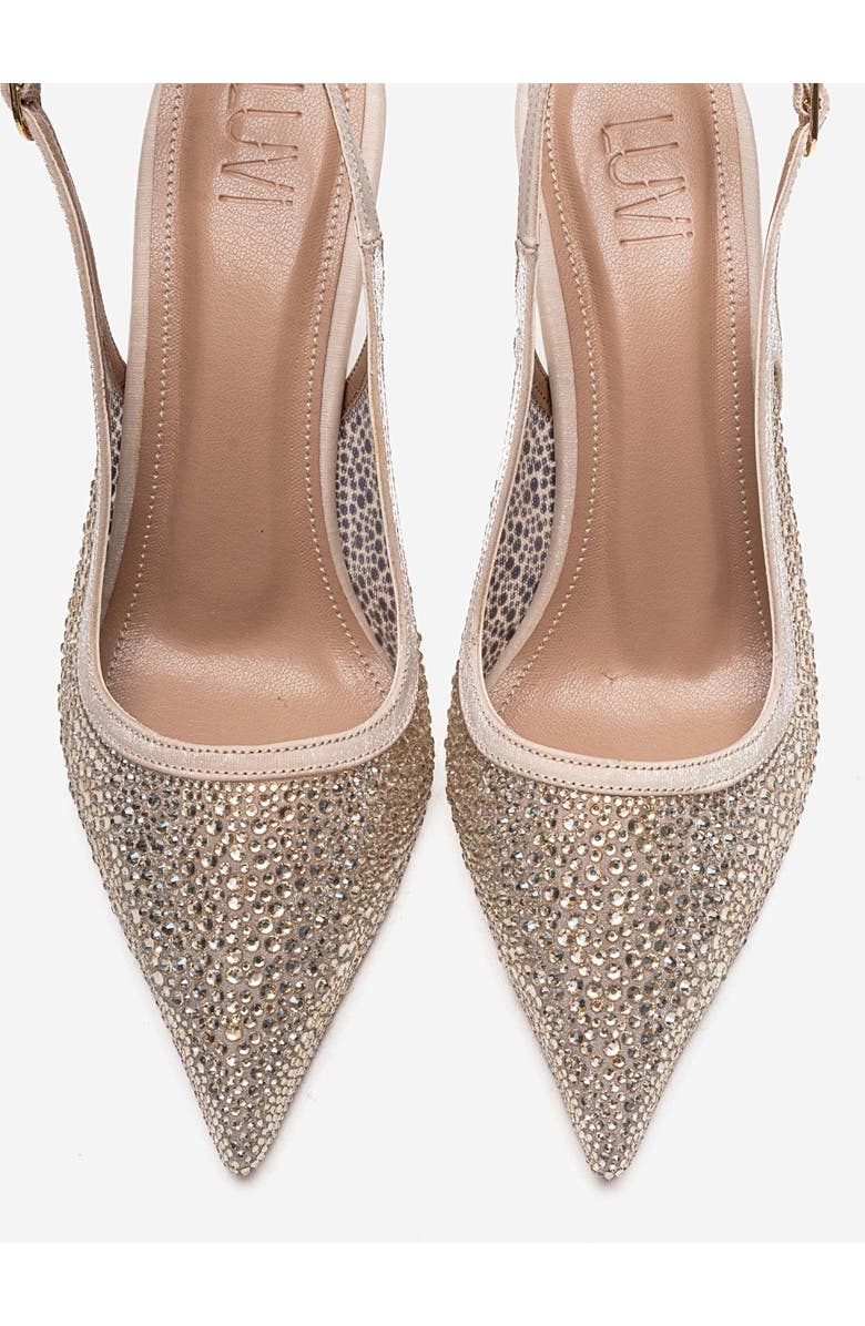 Prologue Shoes Frea Slingback Stiletto Pump, Alternate, color, Nude