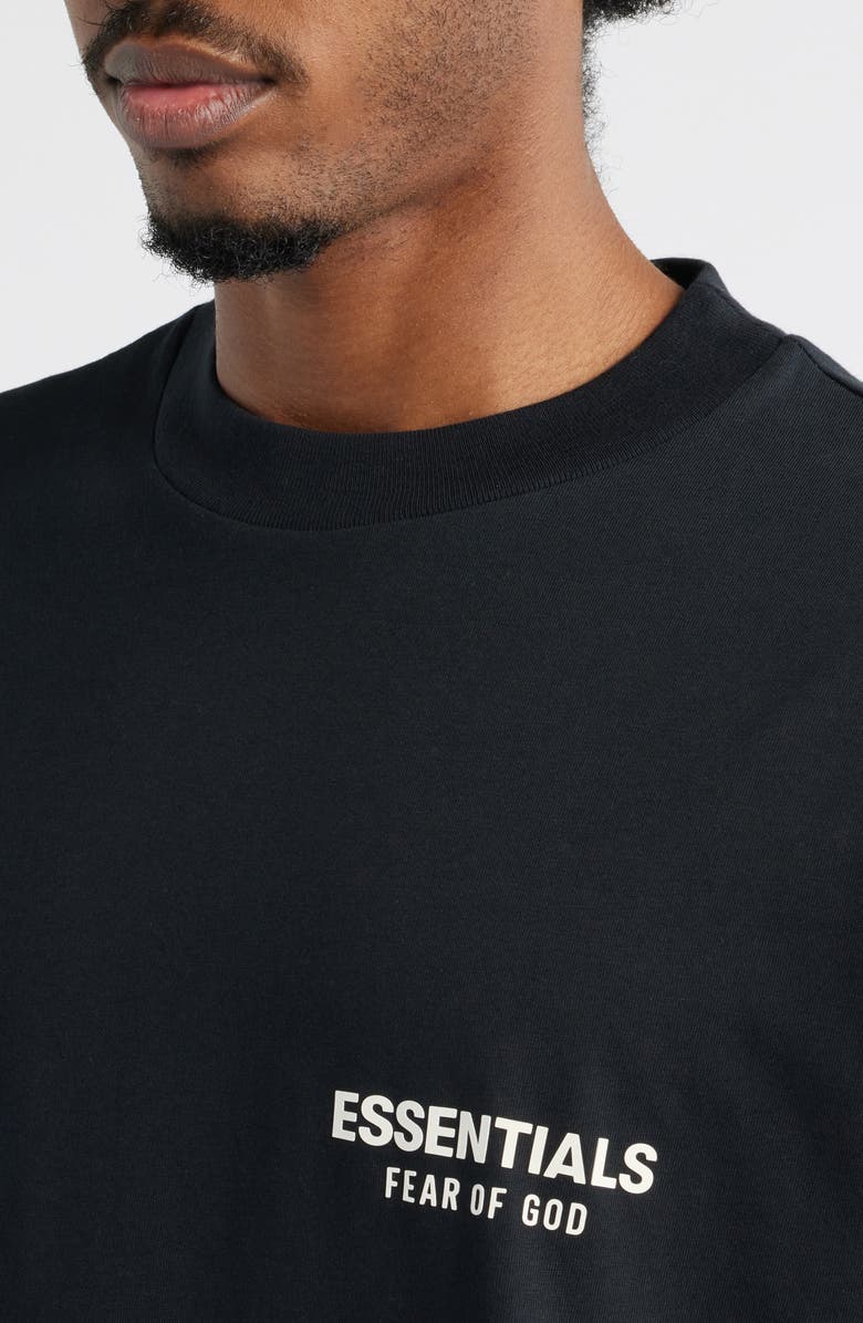 Fear of God Essentials Classic Fit Long Sleeve Logo Graphic T-Shirt, Alternate, color, Vintage Black