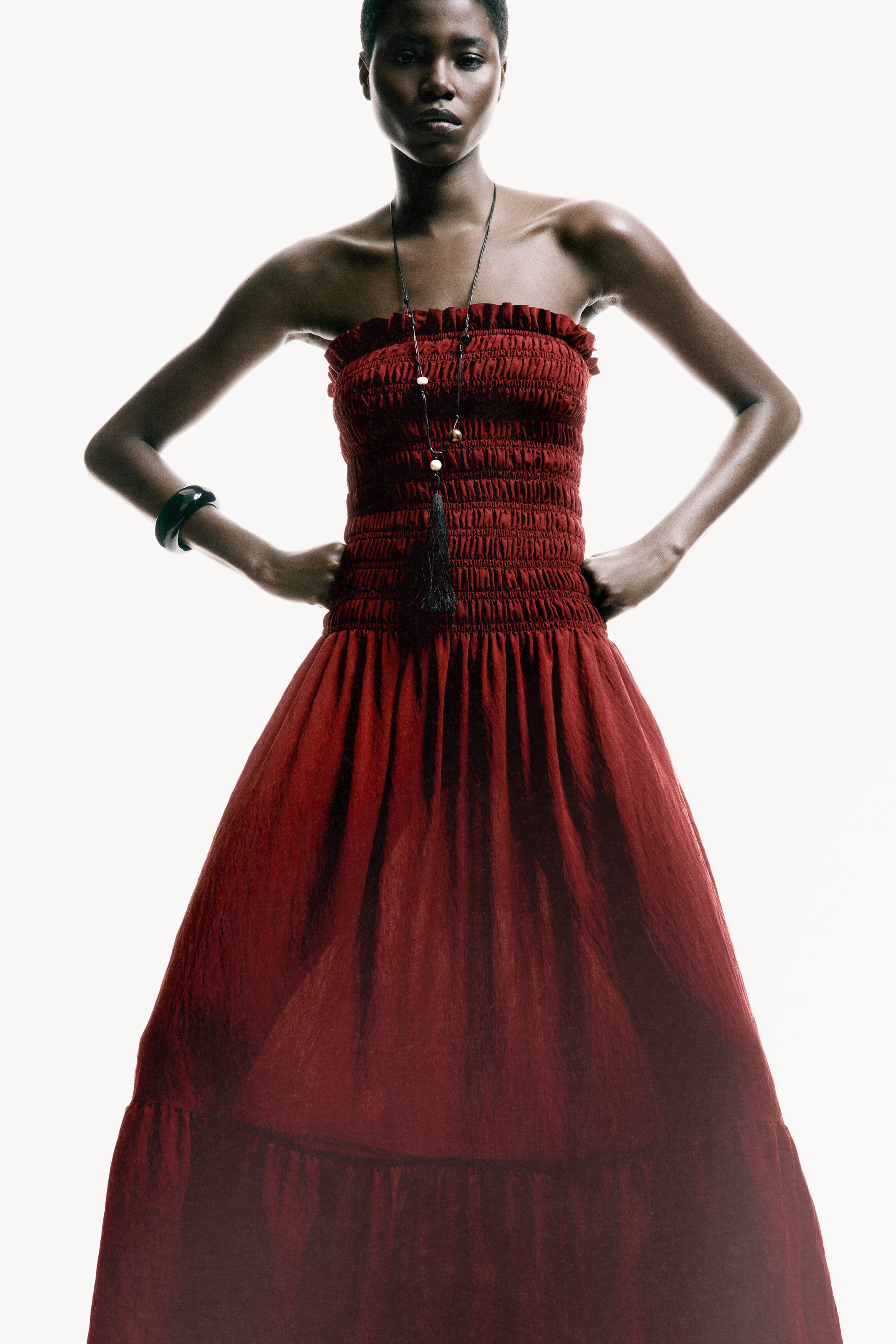 Smocked Bandeau Dress - image 2