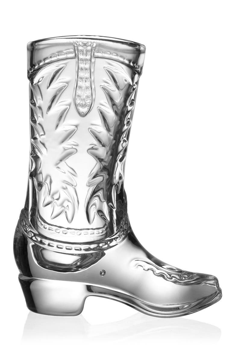 Cowboy Boot Shot Glass, Main, color, CLEAR