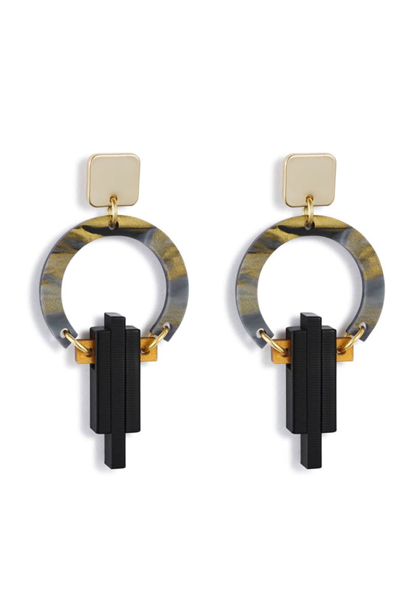 Toolally Petite Art Deco Chandeliers - Black Swirl, Main, color, Black Swirl