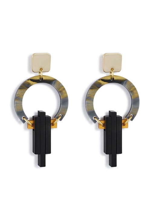 Petite Art Deco Chandeliers - Black Swirl