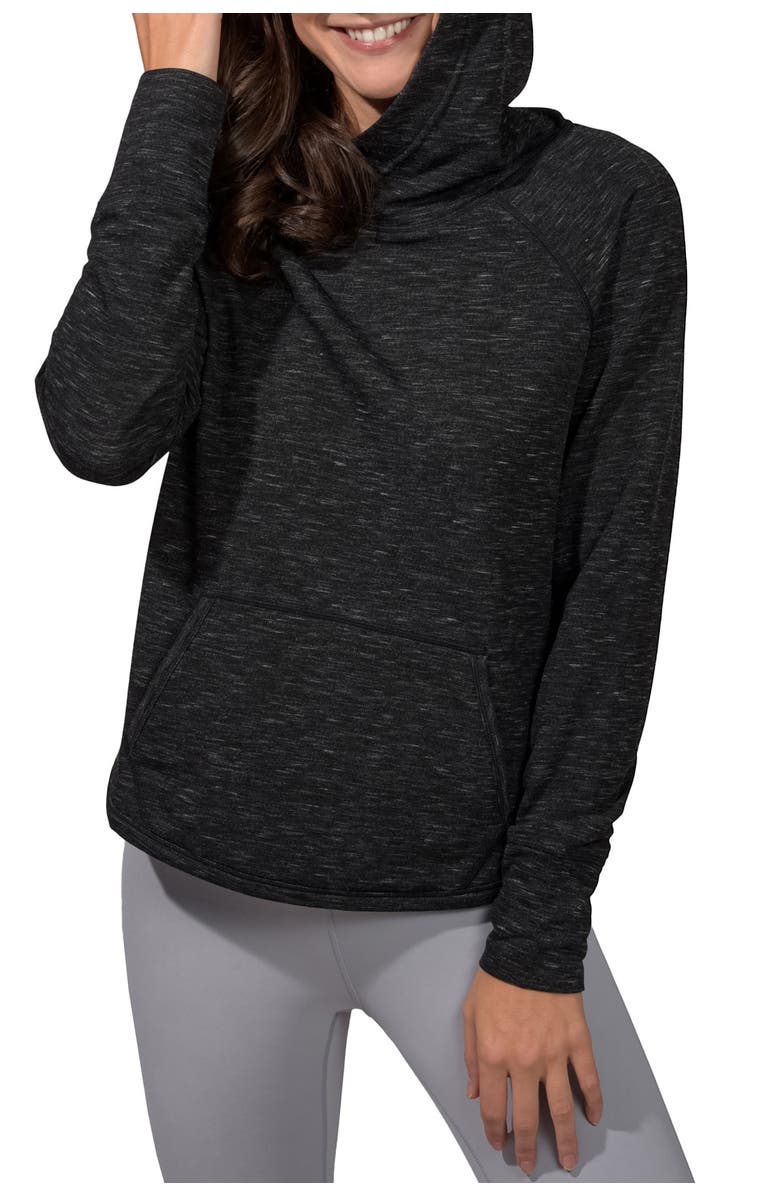 90 DEGREE BY REFLEX Brushed Hoodie with Front Pocket, Alternate, color, 