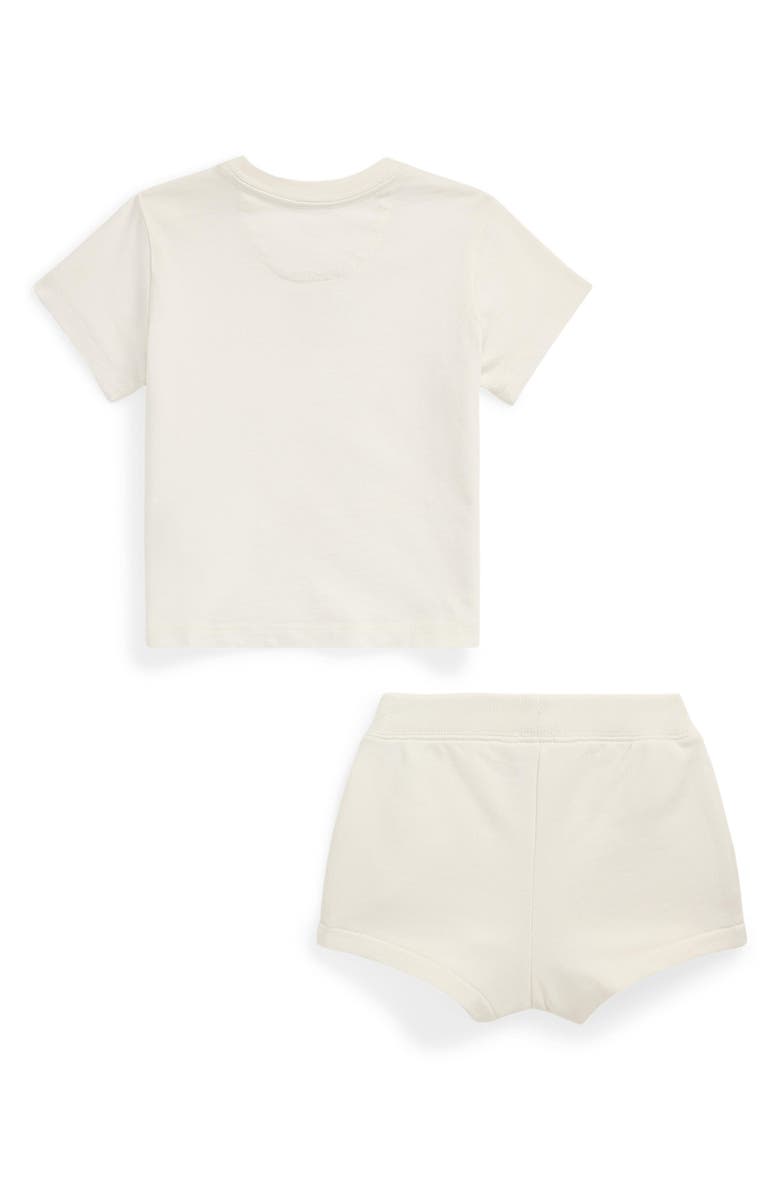 Ralph Lauren Flag Appliqué Cotton Graphic T-Shirt & Shorts Set, Alternate, color, 
