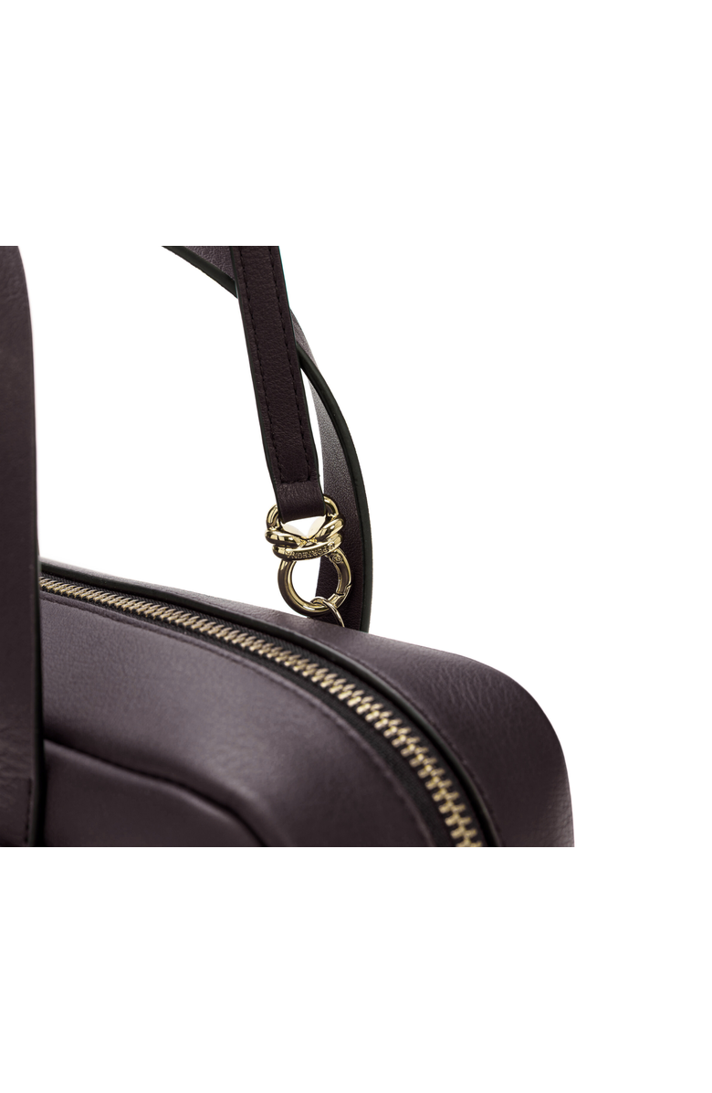 LA PORTEGNA Bibi Leather Bag With Shoulder Strap And Iconic Knots, Alternate, color, Black