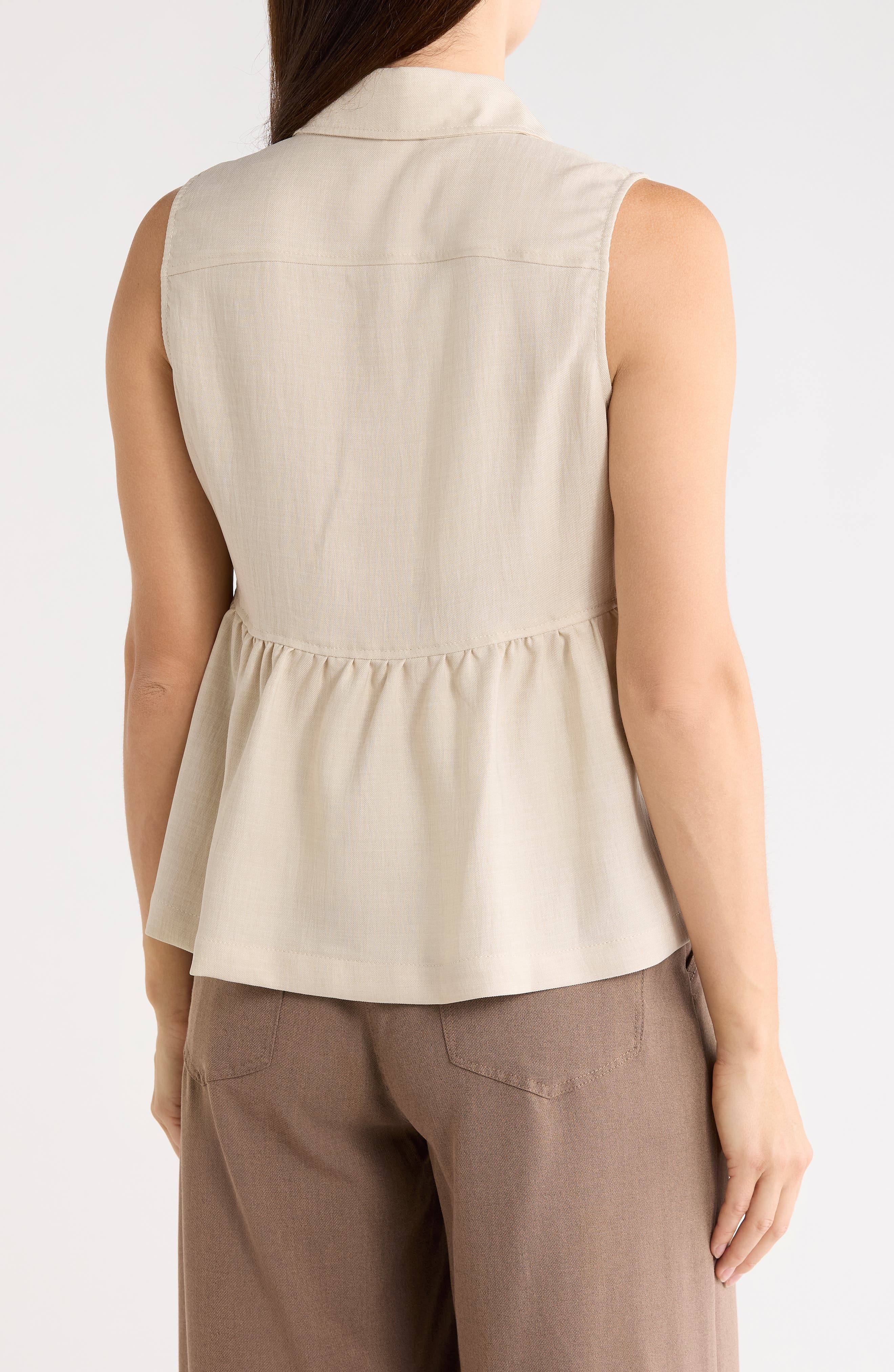Sleeveless Peplum Top - image 2
