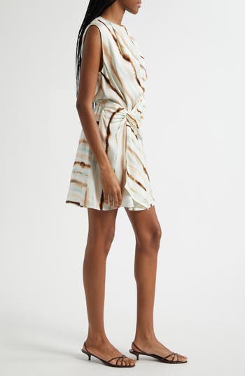 Delia Diagonal Stripe Sleeveless Dress