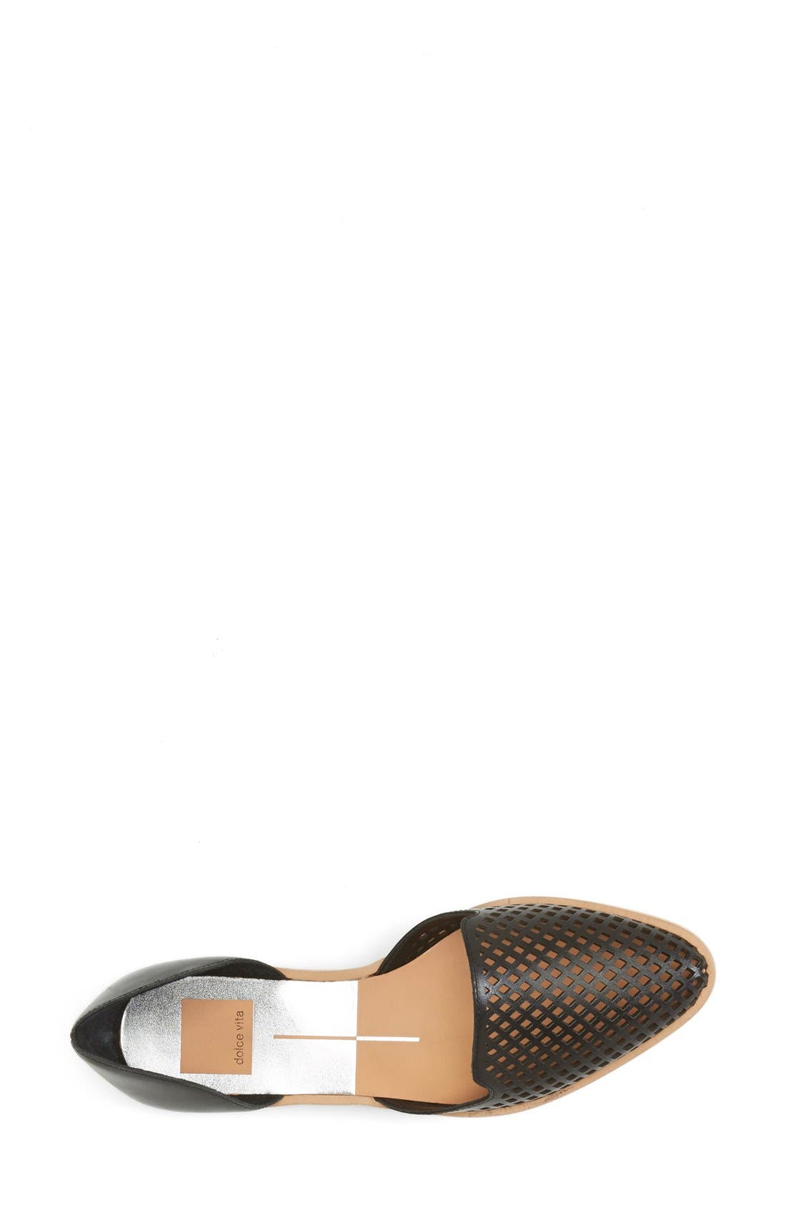 'Laynie' d'Orsay Flat, Alternate, color, BLACK