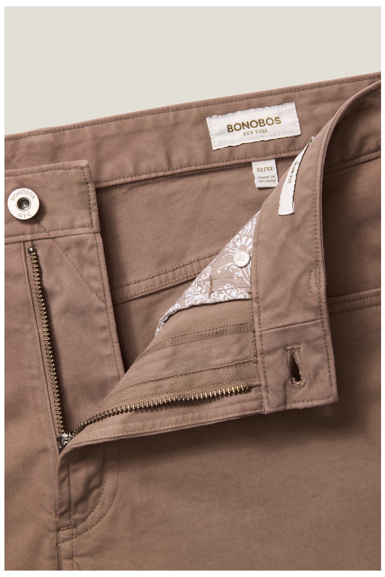 Brushed Five Pocket Pants, Alternate, color, DEEP TAUPE