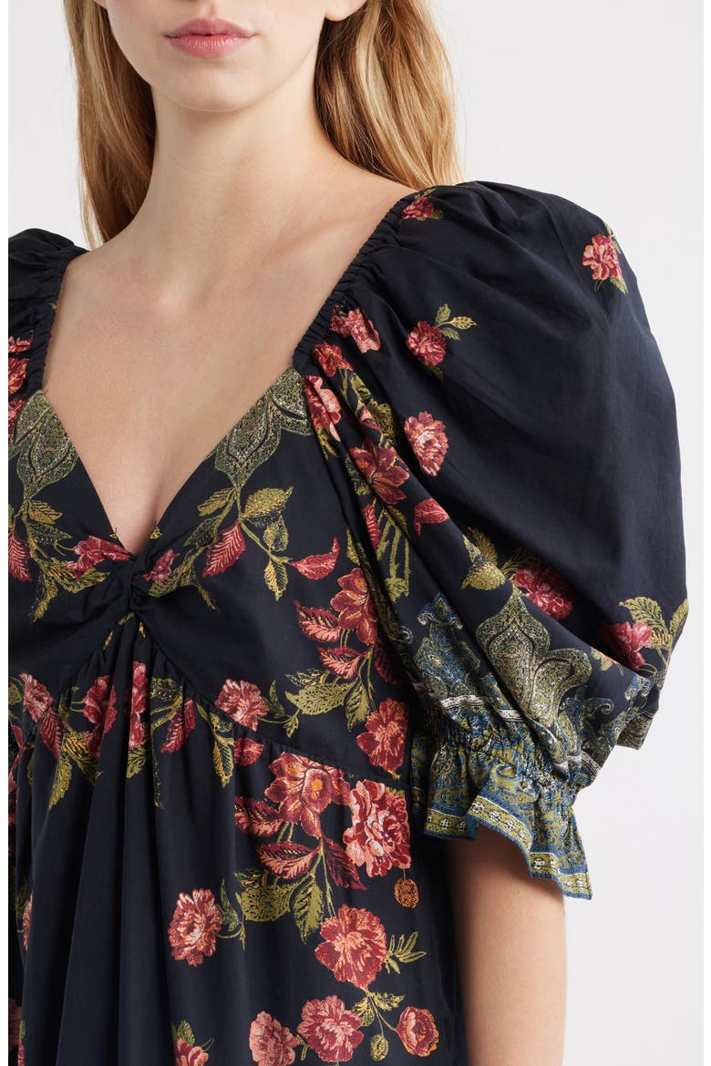 Jewel Cotton Poplin Ankle Dress, Alternate, color, EGLANTINE PRINT