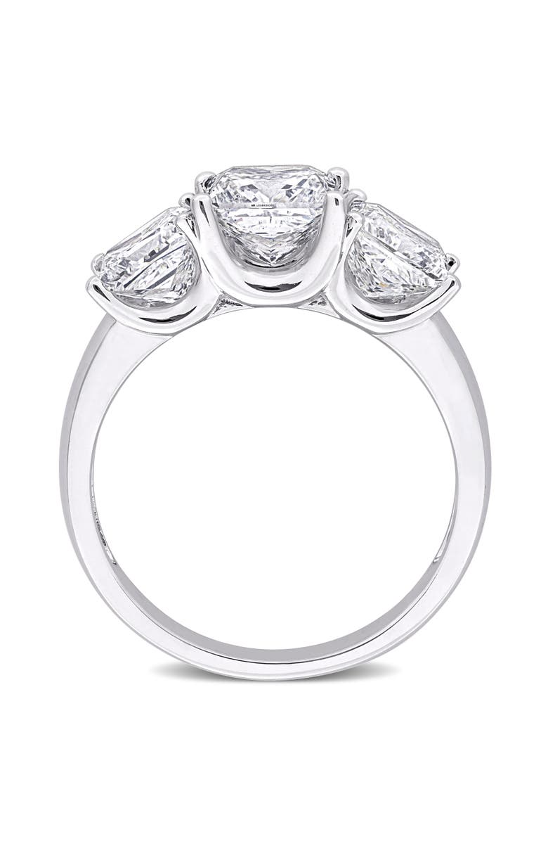 Julianna B. 3-1/2 CTW Lab-Grown Diamond Princess 3-Stone Ring, Alternate, color, White Gold