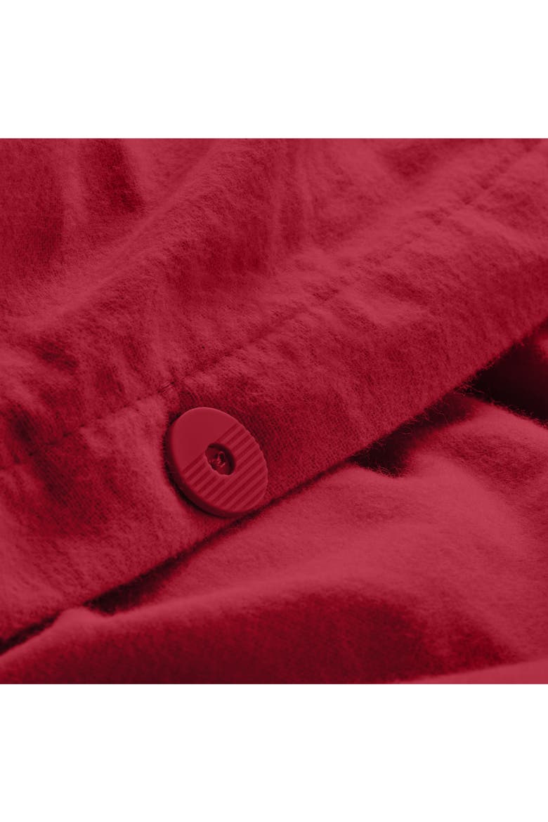 100% Cotton Flannel Duvet Cover & Sham Set, Alternate, color, Red