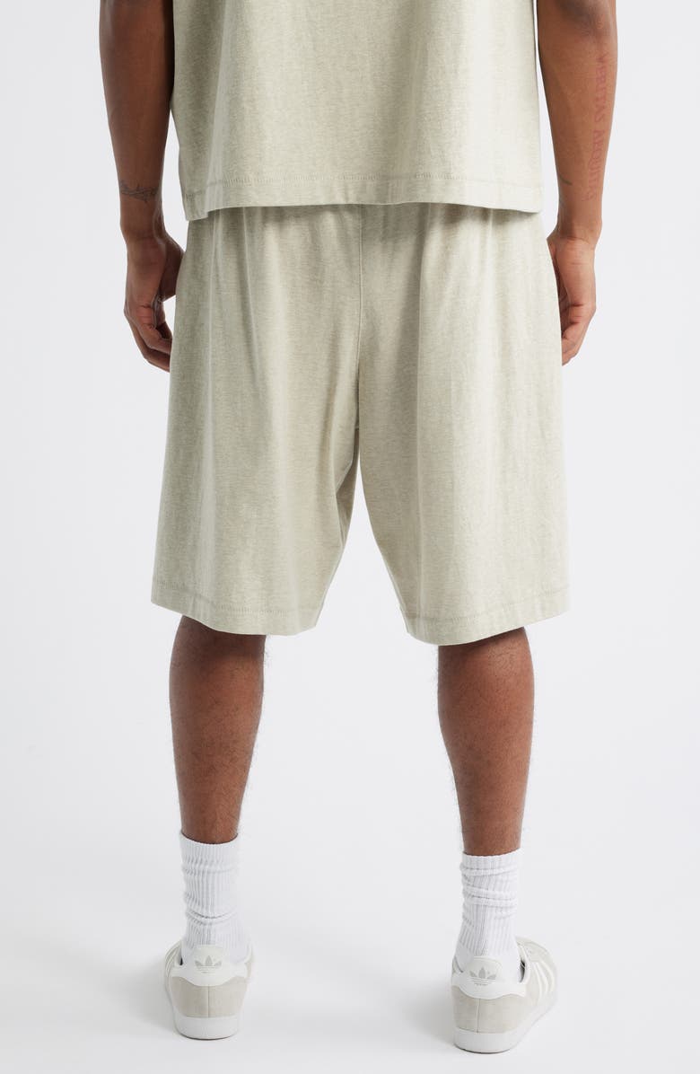 Fear of God Essentials Jersey Basketball Sweat Shorts, Alternate, color, Heather Stone