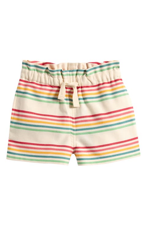 Kids' Cream Rainbow Organic Cotton Twill Shorts (Baby & Toddler)