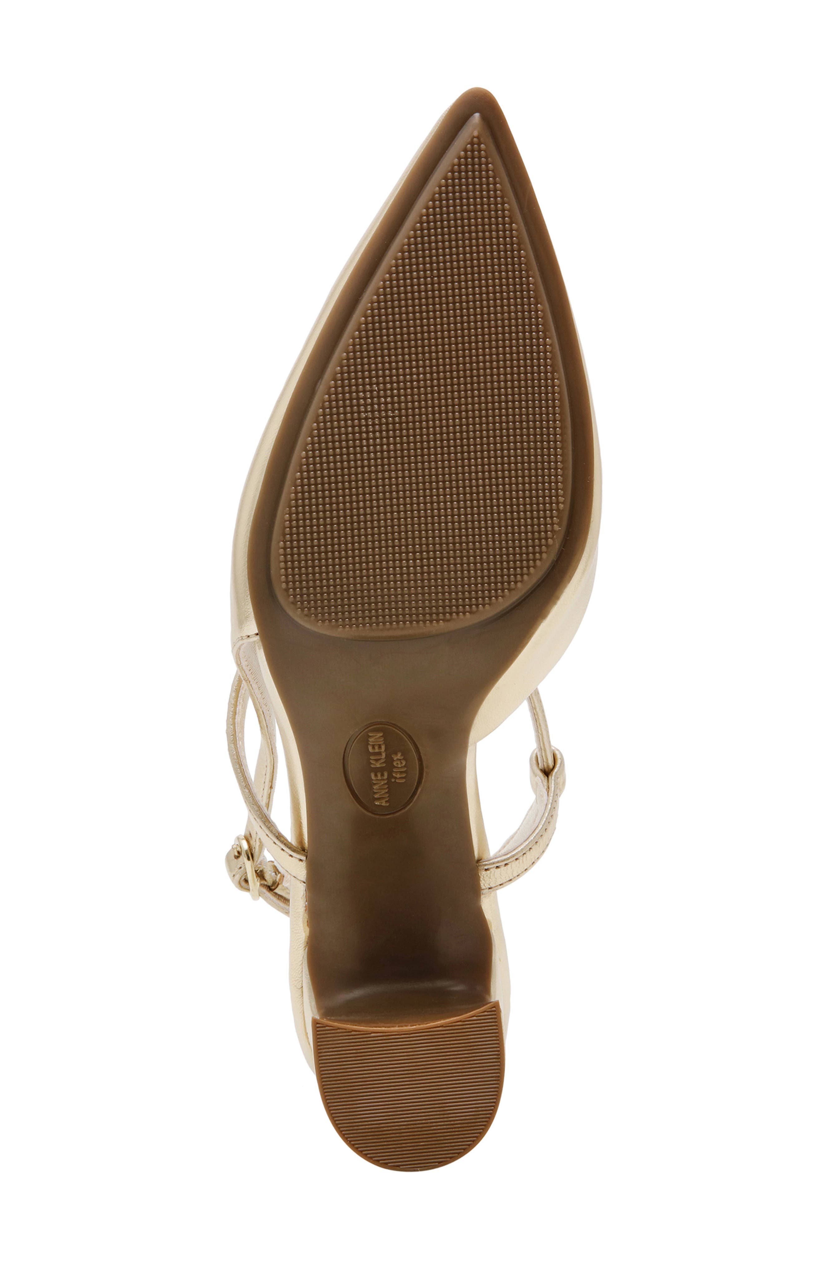 Anne Klein Bliss Pointed Toe Pump, Alternate, color, Light Gold
