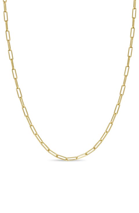 Small Paper Clip Chain Necklace