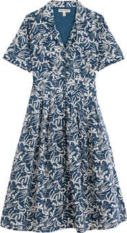 Seasalt Cornwall Charlotte Floral Organic Cotton Voile Shirtdress