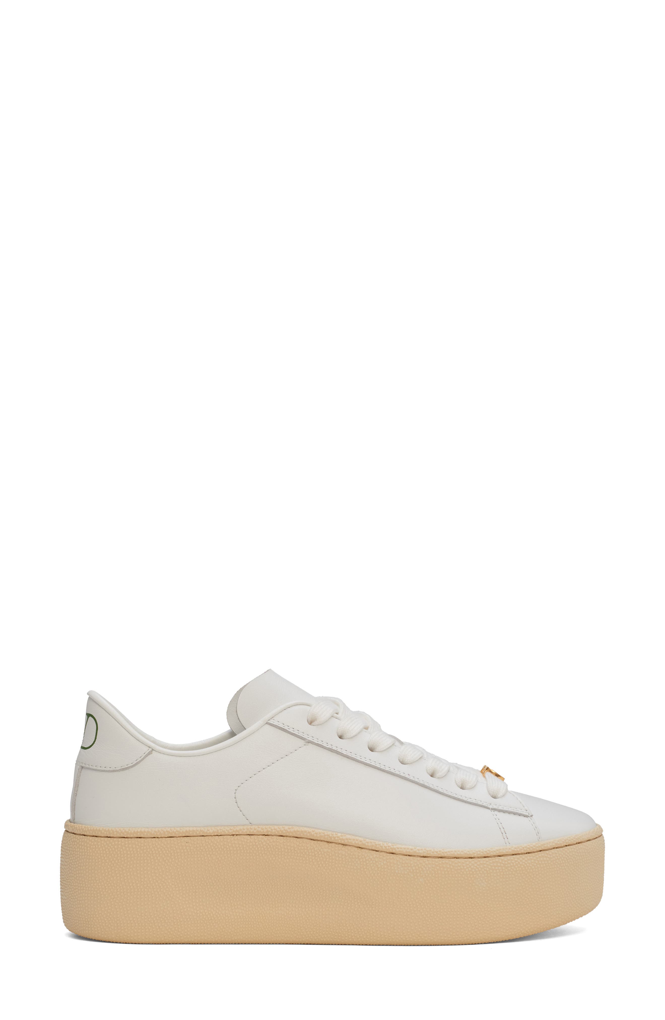 Valentino Garavani Royco Low Top Platform Sneaker, Alternate, color, White/ Green