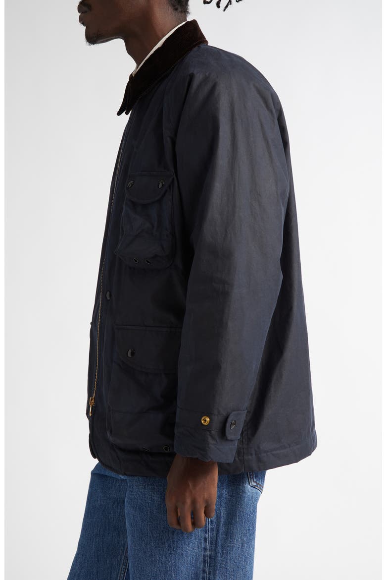 Water Repellent Waxed Cotton Coverall Jacket, Alternate, color, 250 NAVY