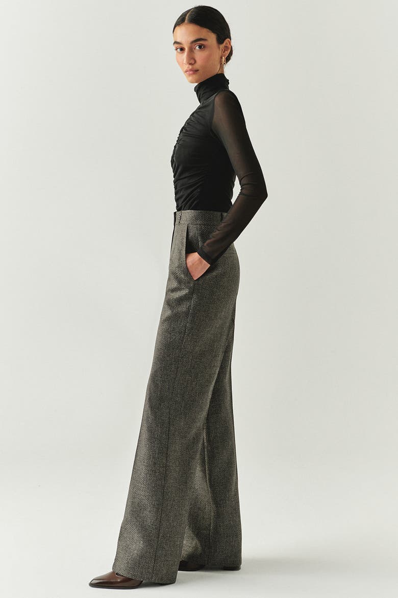 Natasha Wide Leg Pocketed Pants, Alternate, color, GREY