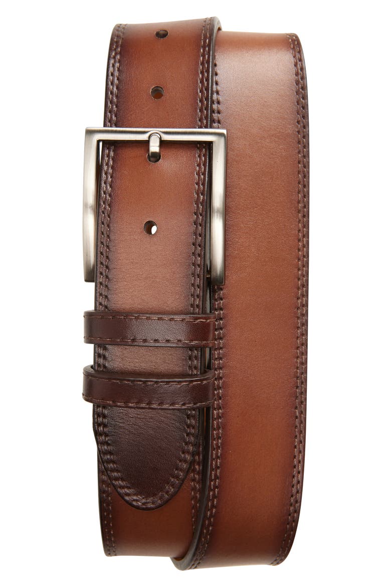 Eastwood Leather Belt, Main, color, BROWN