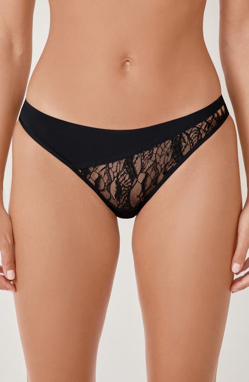 Etam Mysterieuse Lace Trim Panties In Black