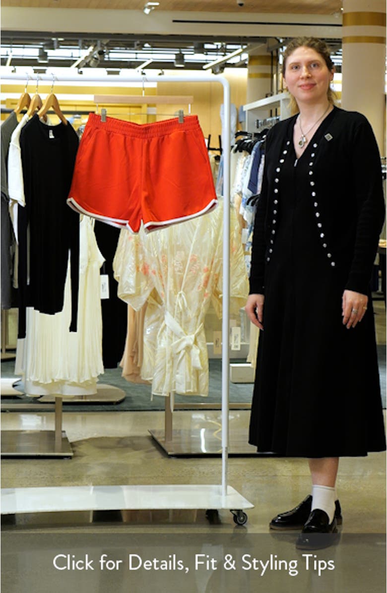 Contrast Trim Dolphin Hem Shorts, sales video thumbnail