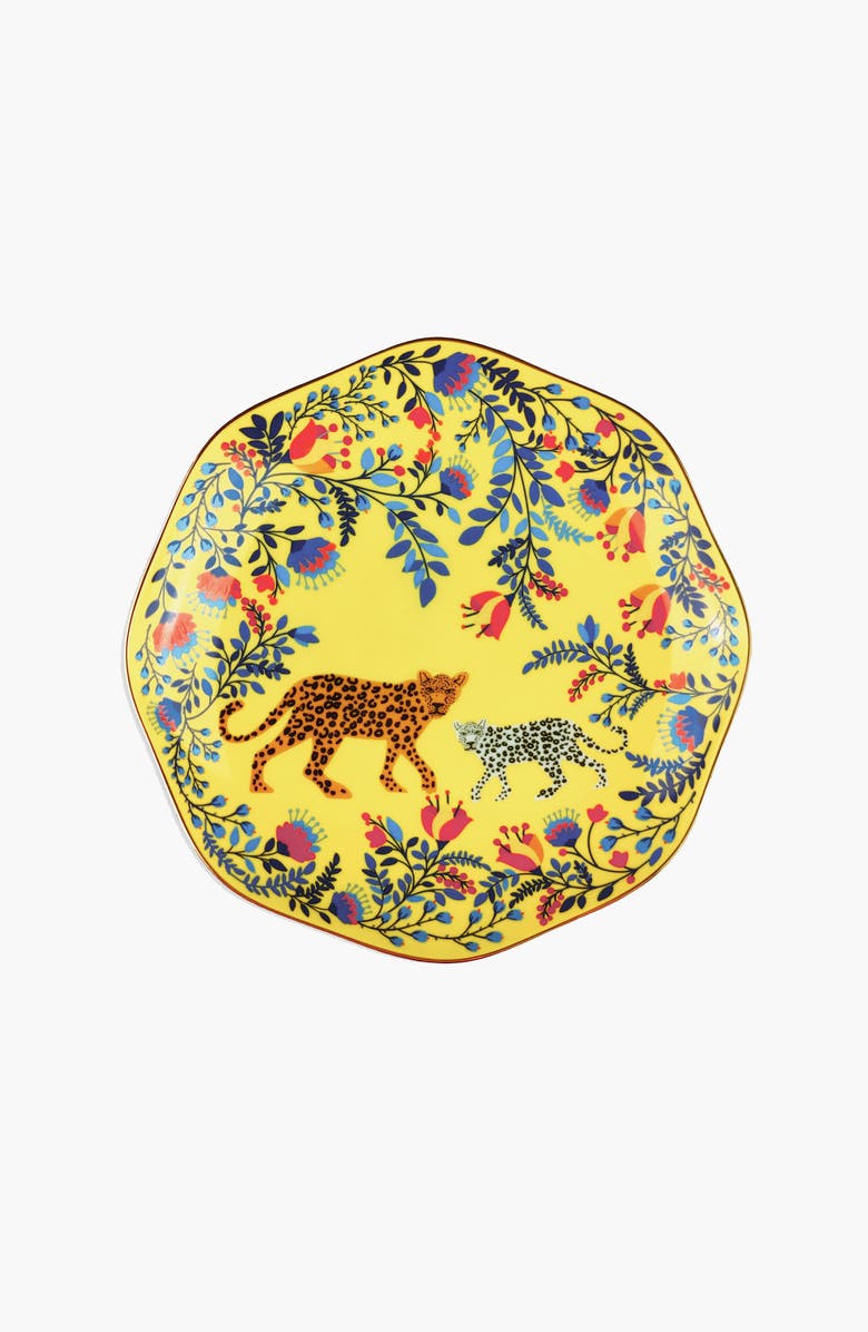 Jessie Zhao New York Amazon Rainforest Bone China Bread Butter Plate In Yellow, Main, color, Yellow