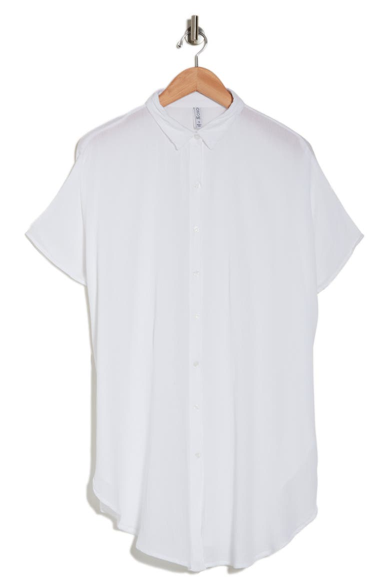 Cover-Up Shirtdress, Alternate, color, WHITE