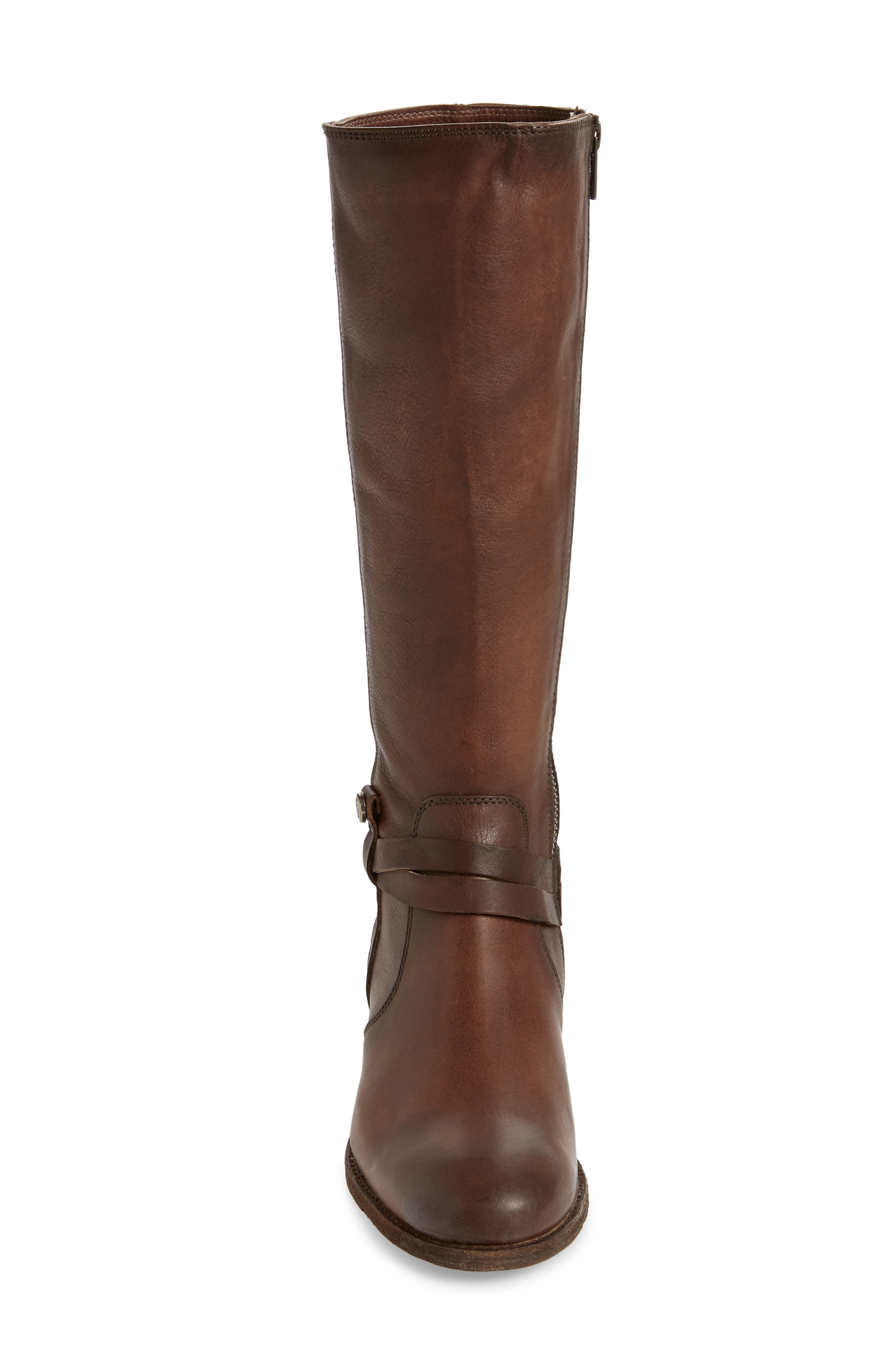 Melissa Belted Knee-High Riding Boot, Alternate, color, STONE LEATHER