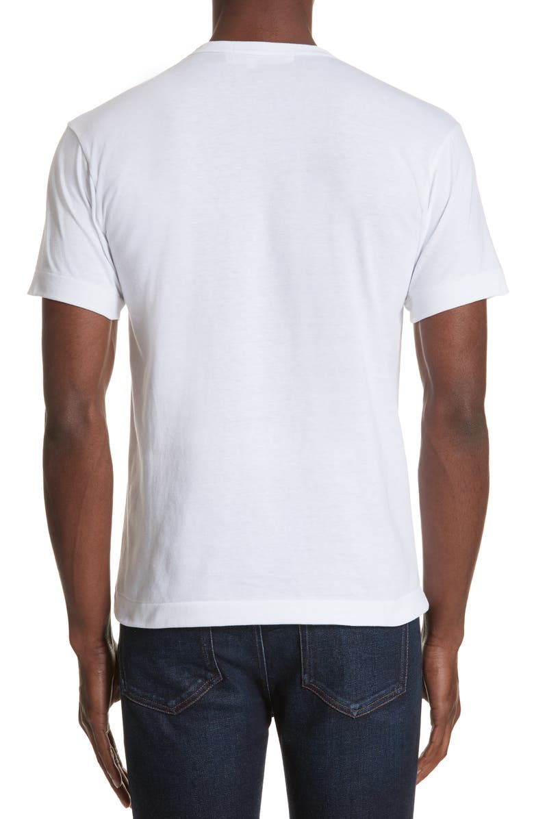 Comme des Garçons PLAY Camo Big Heart Graphic Tee, Alternate, color, White 1