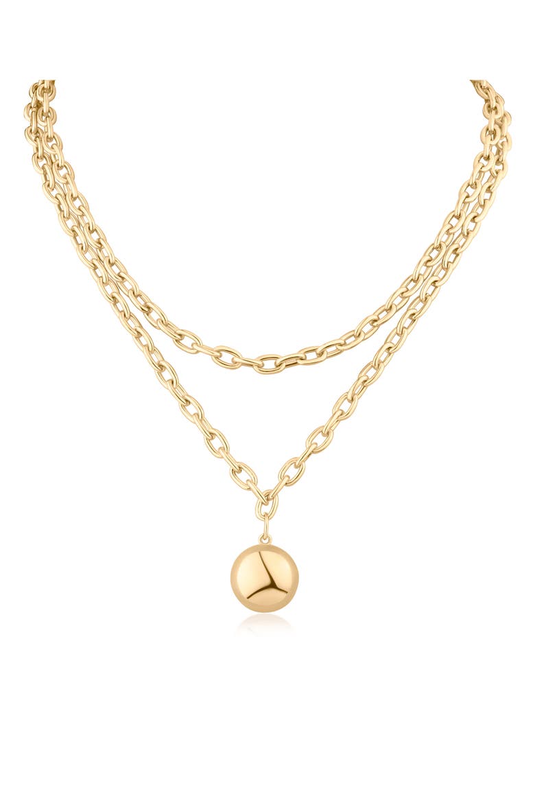 Disc Pendant Layered Necklace (Nordstrom Exclusive), Main, color, GOLD