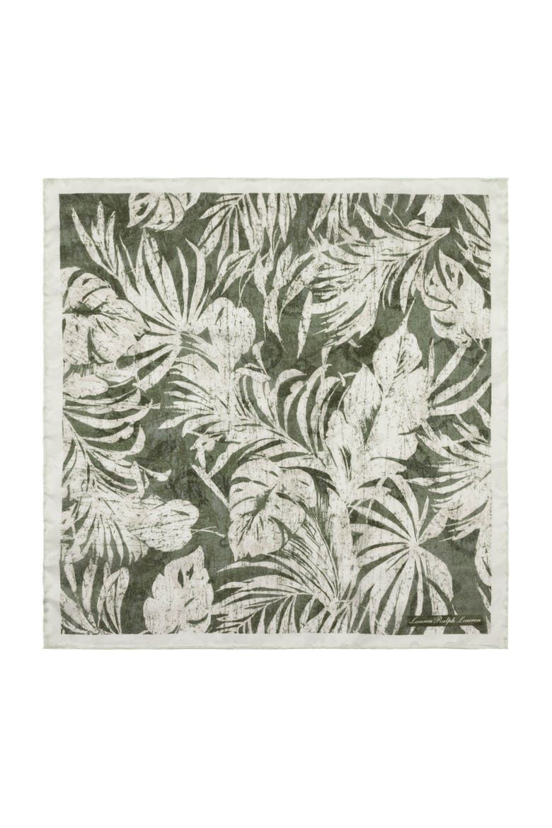Palm Leaves Square, Main, color, Olive