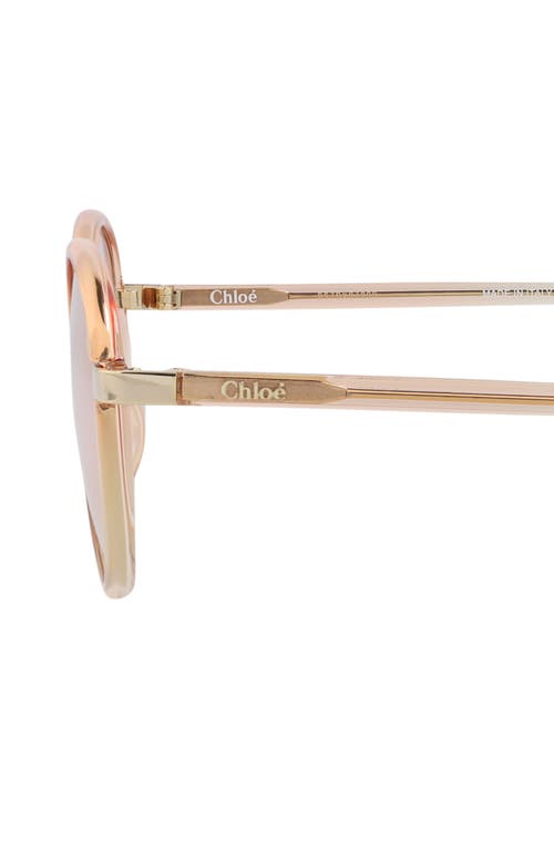 Chloé Round-frame Injection Sunglasses In Orange Orange Transparent