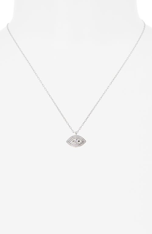 Nadri Daylight Evil Eye Pendant Necklace In Metallic