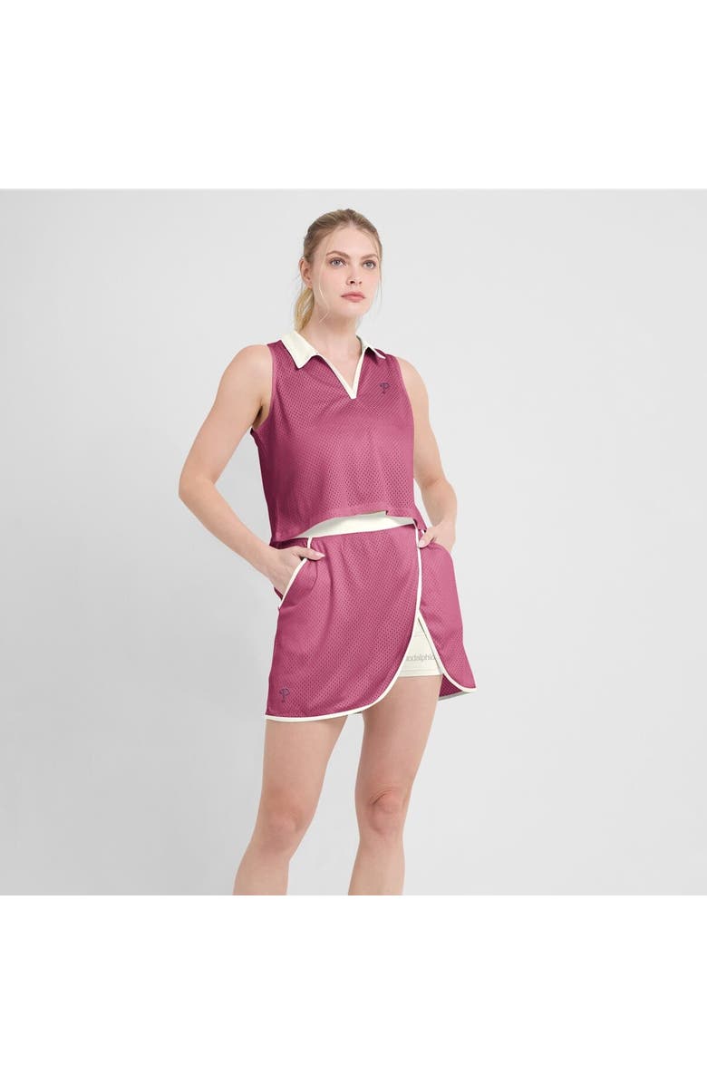 FANATICS Women's Fanatics Pink Philadelphia Phillies Studio Wellness V-Neck Tank Top, Alternate, color, Pink