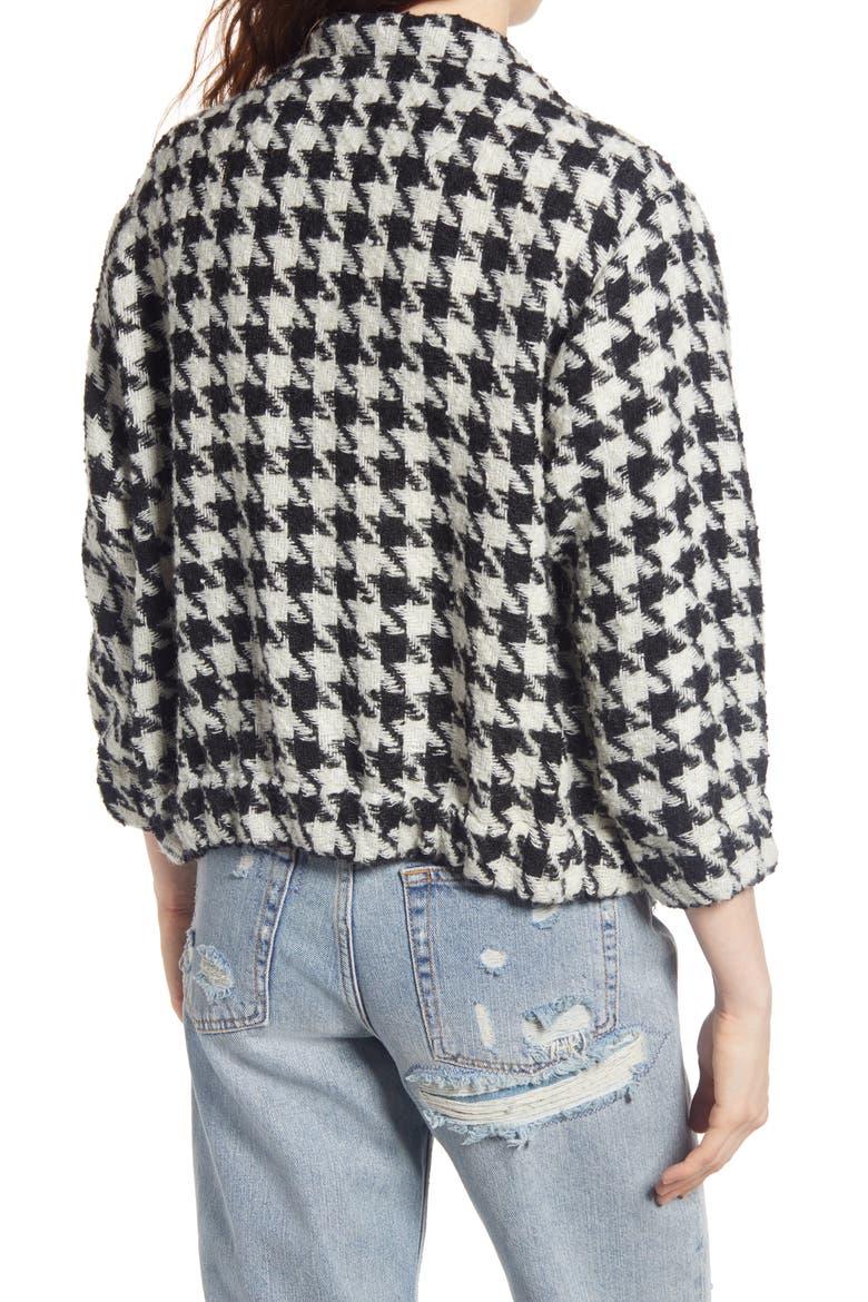 Houndstooth Tweed Bomber Jacket, Alternate, color, YOUR OWN BEAT