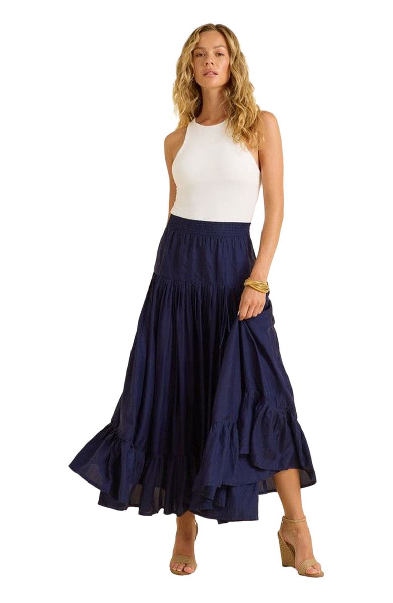 Calypso St. Barth Lourdes Skirt, Main, color, Navy