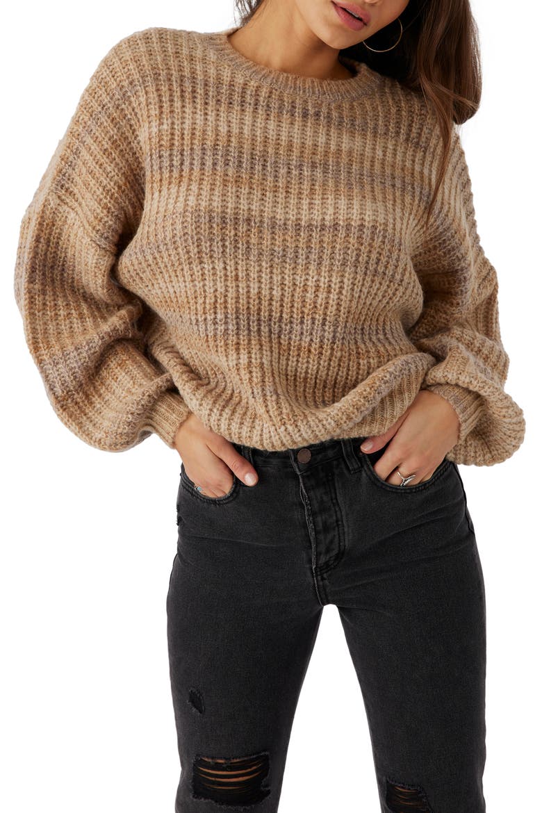 Bayou Ombré Sweater, Main, color, TOBACCO BROWN