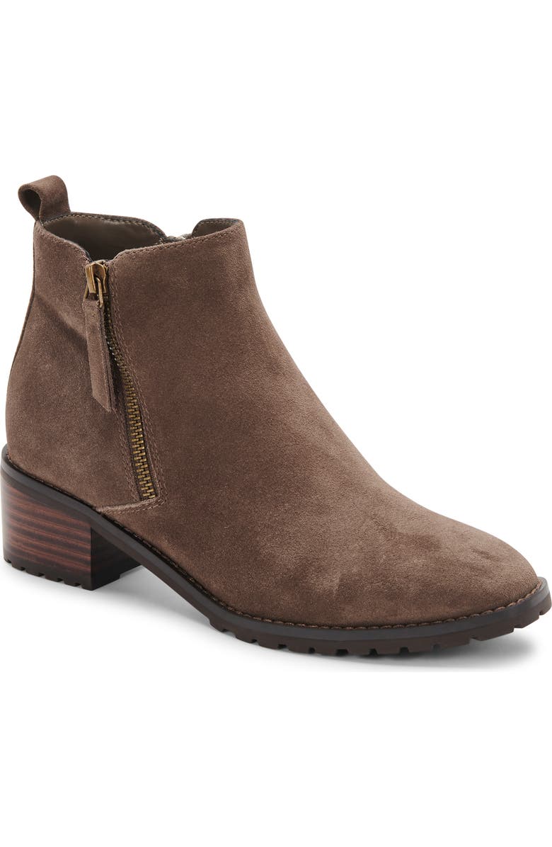 Blondo Samara Waterproof Leather Bootie, Main, color, Dark Taupe