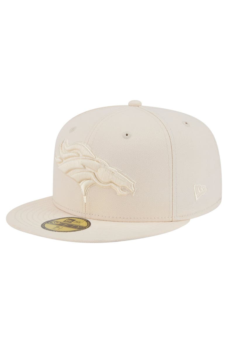 Men's New Era Cream Denver Broncos Color Pack 59FIFTY Fitted Hat, Main, color, Cream