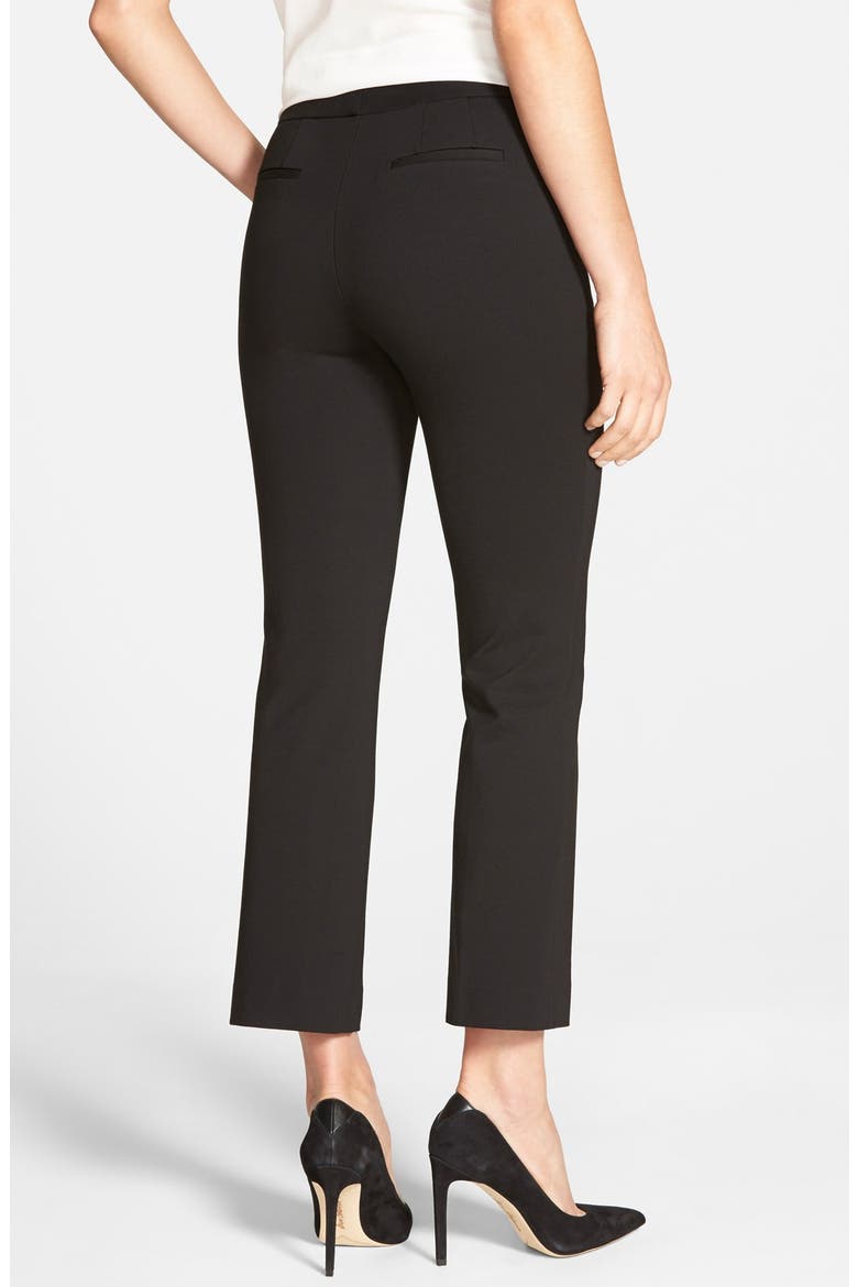 Crop Ponte Pants, Alternate, color, BLACK