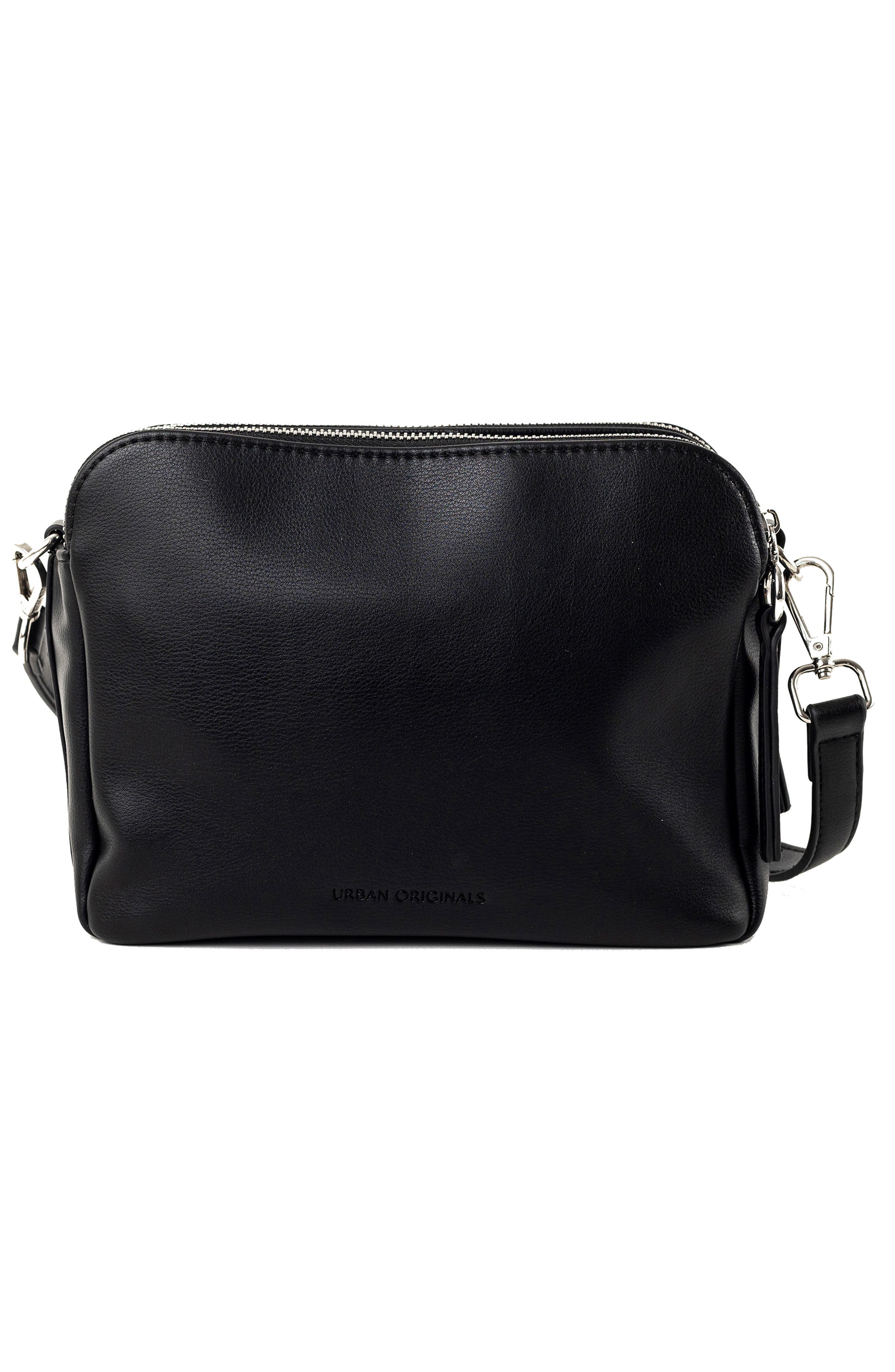 Urban Originals Galaxy Faux Leather Crossbody Bag, Alternate, color, Black
