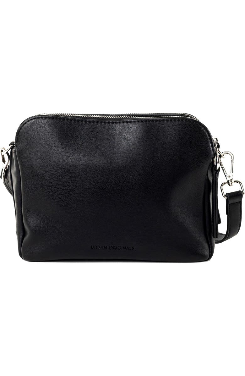 Urban Originals Galaxy Faux Leather Crossbody Bag, Alternate, color, Black