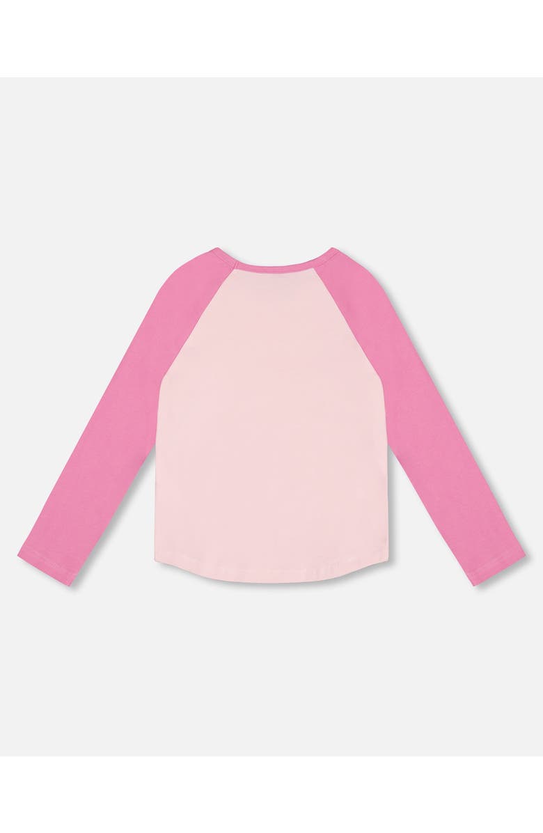 Deux par Deux Girl's Baseball Top With Print Unicorn, Alternate, color,